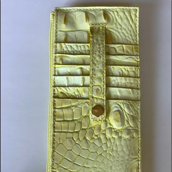 SOLD OUT, Brahmin, Sunbeam Neon Yellow Slim Credit Card Wallet, NWOT’s - Picture 4 of 12